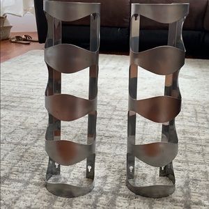 Stainless steel 4 bottle wine rack